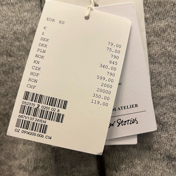 NWT &Other Stories grey wool cardigan - Picture 3 of 5